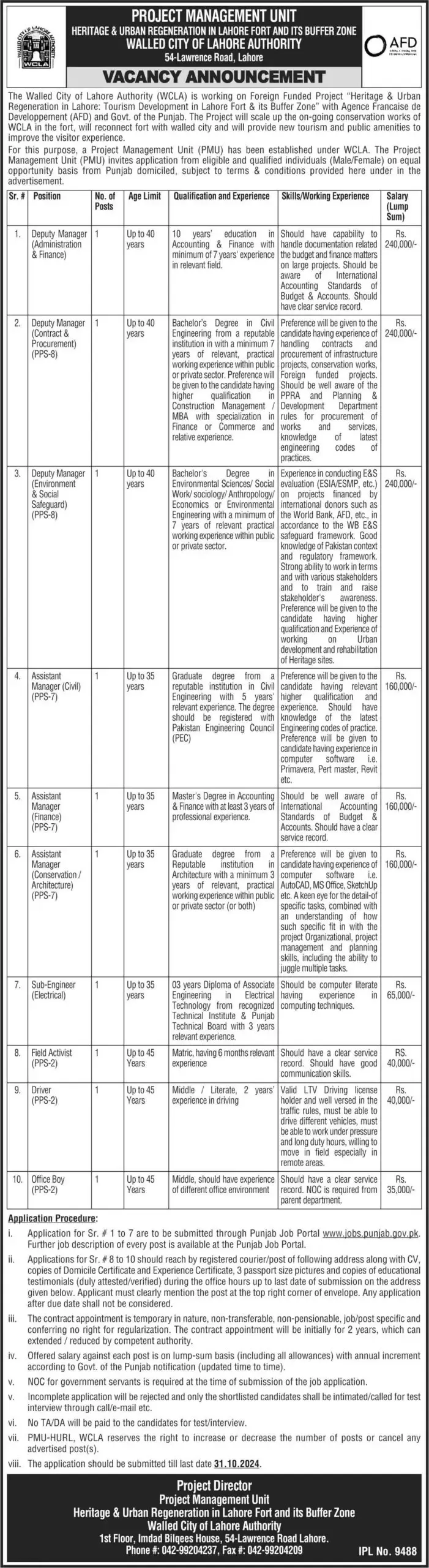 WCLA Jobs 2024 ad